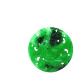  Pandantiv Jad Alb Colorat Sculptat - 25 x 25 x 2 mm