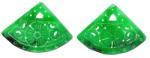  Pandantiv Jad Alb Colorat Sculptat - 31-33 x 42-43 x 2, 5-3 mm - 1 Pereche