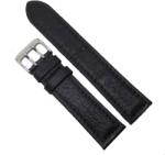  Curea de ceas din Piele Naturala - Culoare Neagra - Catarama dubla - 22mm - WZ3988 (WZ3988)