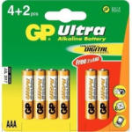 GP Batteries GP LR03 1, 5V AAA mikro ultra alkáli elem 6db-os csomagban (AELEM00041)