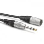 HICON Cablu audio jack stereo 6.35mm la XLR 3 pini T-T 1.5m, HBP-XM6S-0150 (HBP-XM6S-0150)