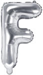 PartyDeco S. r. o Fólia léggömb, "F" betű, ezüst, 35 cm