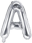 PartyDeco S. r. o Fólia léggömb, "A" betű, ezüst, 35 cm