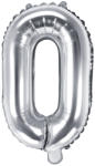 PartyDeco S. r. o Fólia léggömb, "O" betű, ezüst, 35 cm
