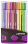 STABILO Stabilo: Pen 68 ColorParade rostirón 20db-os szett szétnyitható pink tárolóban (6820-04-03)
