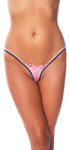 Amorable mini g-string, rózsaszín-szalagos díszítéssel - lunaluna