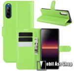 Sony L4 (2020), WALLET notesz mobiltok, Zöld