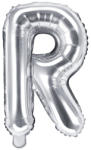 PartyDeco S. r. o Fólia léggömb, "R" betű, ezüst, 35 cm