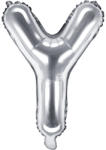 PartyDeco S. r. o Fólia léggömb, "Y" betű, ezüst, 35 cm