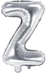 PartyDeco Fólia léggömb, "Z" betű, ezüst, 35 cm