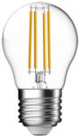 Tungsram Tungsram 4, 5W Retro LED izzó (G45, Filament, E27, 470 lumen, meleg fehér, tiszta üveg) (93115555)