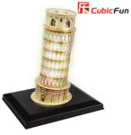 CubicFun 3D пъзел с LED светлини 15 части CubicFun - Кулата в Пиза (Италия)