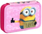 Minions Пълен Несесер с 2 ципа - Pink Minions