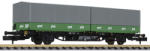 Liliput 265221 Konténerszállító kocsi cserefelépítménnyel, Lgjss 571, Spedition Hans Pfab, DB IV (L265221)