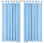 vidaXL Draperii micro-satin cu bride, 2 buc, 140 x 245 cm, turcoaz (132221)