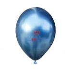 Balloons4party Set 10 baloane latex chrome albastru blue 30cm