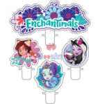 Balloons4party Set 4 lumanari Enchantimals 5cm