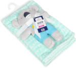 BABYMATEX Pătură cu jucărie Koala Mint 75x100cm (AGSTB0385-01) Lenjerii de pat bebelusi‎, patura bebelusi