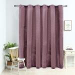 vidaXL Draperie opacă roz antichizat 290x245 cm catifea inele metalice (134523)