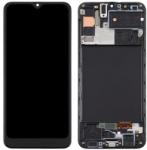  NBA001LCD009579 Samsung Galaxy A30s fekete TFT LCD kijelző érintővel kerettel, előlap (NBA001LCD009579)