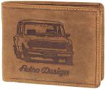 GreenDeed zsiguli mintás barna férfi bőr pénztárca (ZSIGA9641 Retro Car BROWN)