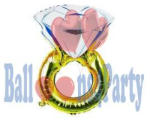 Balloons4party Balon folie Inel cu diamant nunta 80 cm
