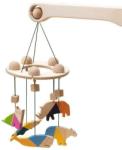 Mobbli Carusel Montessori din lemn cu 5 animale safari colorate, Mobbli (MBL-M01-ZW-CL) - babyneeds