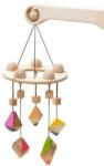 Mobbli Carusel Montessori din lemn cu 5 corpuri geometrice, colorate, Mobbli (MBL-M01-FG-CL) - babyneeds