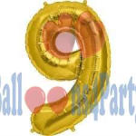 Balloons4party Balon folie cifra 9 auriu 40cm