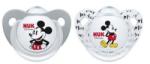 Nuk - Suzete Disney Mickey Mouse, 2 buc, 6-18 luni, alb/gri (NK_10176213)
