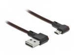 Delock Cablu EASY-USB 2.0 la micro-B EASY-USB unghi stanga/dreapta 1m textil, Delock 85271 (85271)