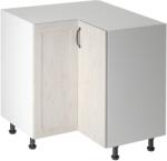 TEMPO KONDELA Alsó sarokszekrény, fehér/északi sosna, jobb, ROYAL D90N