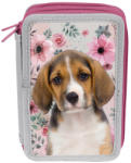 PASO Penar școlar Paso Dog - Cu 2 compartimente (18-022PS/BW) Penar