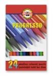 KOH-I-NOOR Creion color fara lemn 24 culori/set Progresso Koh-I-Noor K8758-24 (K8758-24)