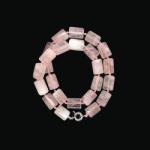  Colier Cuart Roz Margele Butoias - 15-17 x 11-12 mm