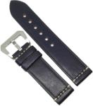  Curea de ceas Bleumarin din piele naturala, cusatura Alba - 24mm - WZ4015 (WZ4015)
