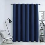 vidaXL Draperie opacă cu inele metalice, albastru, 290 x 245 cm (134453)