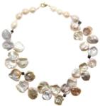  Colier Perle de Cultura cu Safir Albastru Neregulat - 16-22 x 16-23 mm - concepttropic - 299,00 RON