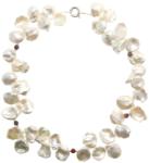  Colier Perle de Cultura cu Safir Neregulat - 14-16 x 15-18 mm