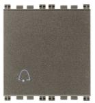 Vimar Intrerupator modular cu revenire 10A 2M cu simbol clopotel VIMAR Arke metal (VIM-19008.2.C.M)