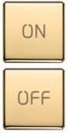 Vimar 2 butoane cu simbol ON/OFF VIMAR Eikon Exe Flat auriu (VIM-22751.1.82)