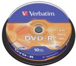 Verbatim BLANKDVD-R VerbatimSL 16X 4.7GB10PK SPINDLE MATT SILVER "43523 (43523)