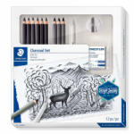 S Set creioane schite STAEDTLER Mars Lumograph Charcoal, 12 buc/cutie