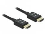 Delock Cablu HDMI coaxial 48 Gbps 8K@60Hz HDR + eARC T-T 1m Negru, Delock 85384 (85384)