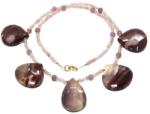  Colier Jasp Mokait - Safir - Cuart Capsuni Rotund - Picatura Fatetat - Accesorii Gold Filled - concepttropic - 299,00 RON