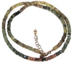  Colier Safir Albastru Natural Rotund Fatetat - 3x3 mm - Cristalul Straucirii si Intelepciunii Divine - Accesorii Argint 925