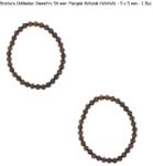  Bratara Chihlimbar Diametru 54 mm - Margele Rotunde Fatetate - 5 x 5 mm - 1 Buc