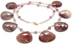 Colier Jasp Mokait - Safir - Cuart Capsuni Rotund - Picatura Fatetat - Accesorii Gold Filled - concepttropic - 318,00 RON