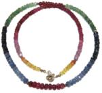  Colier Safir Natural Oval - 5-8 x 3-6 mm - Cristalul Straucirii si Intelepciunii Divine - Accesorii Gold Filled