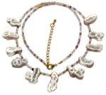  Colier Cuart Capsuni - Cuart Solar Neregulat - Rotund Fatetat - 2 mm - Accesorii Gold Filled